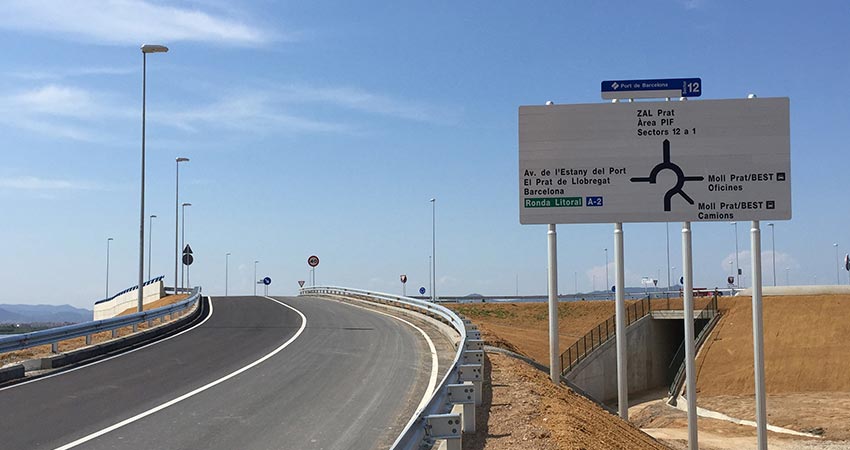 El Puerto de Barcelona construye una de las vías de acceso portuario con Árido Siderúrgico, el Eje 14 Tram TERCAT